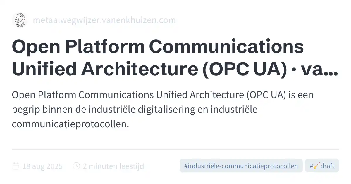 Open Platform Communications Unified Architecture (OPC UA ...